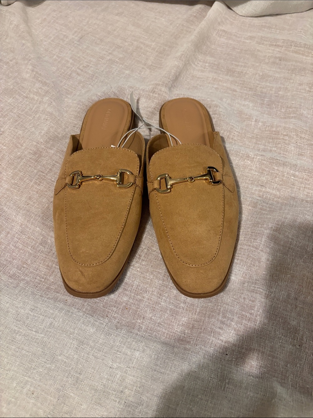 Old Navy Tan Suede Horsebit Slip-On Loafers